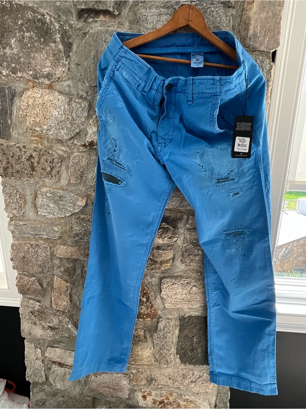 True Religion Men’s Straight Jeans - Bright Blue